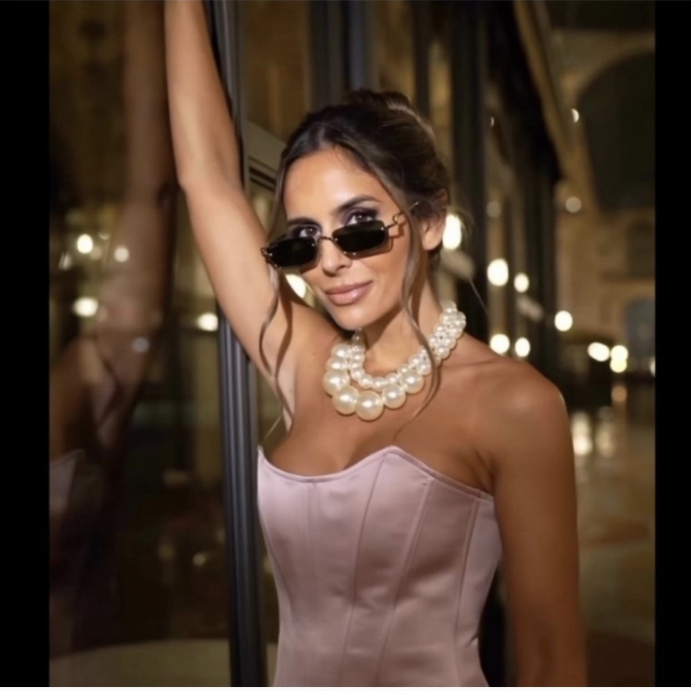 ZARA MAXI DOUBLE Pearl STATEMENT NECKLACE